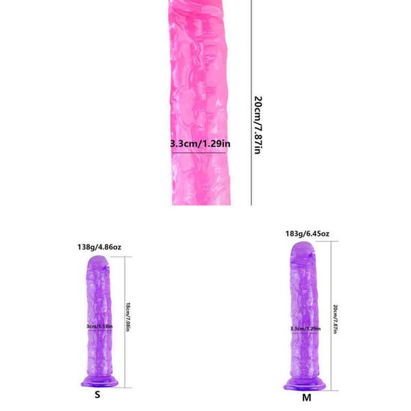 Nxy Sex Products Dildos Consolador realista con succión súper fuerte Juguetes eróticos de gelatina para mujeres Pene artificial g Spot Simulación 1229