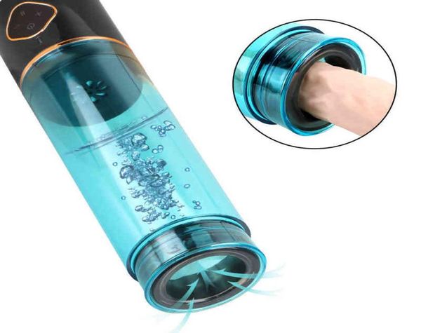 NXY Sex pump juguetes Erótico Hydro Machine Penis Bomba de agua Ampliación Extender Real Pussy Sex Toys para hombres Masturbador masculino Cock Str7991087