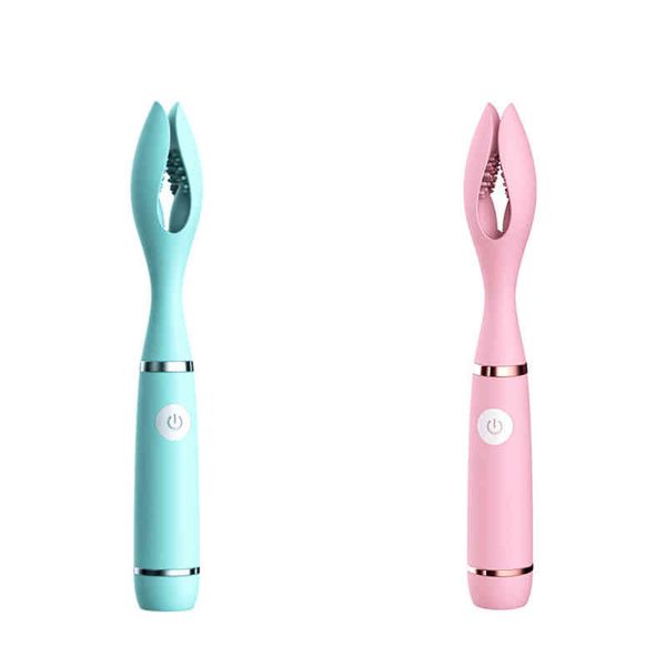 Nxy Sex Pump Toys Conversion de fréquence Muet Vibrateur étanche Double tête Rechargeable Clitoral Shake Wave Clip Massage 1221