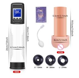 NXY pompe à sexe jouets Lcd alimenter le pénis agrandir agrandissement cylindre électrique Rechargeable homme Massage 0108214v8780822