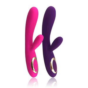 Nxy Sex Vibrators Produits pour adultes 10 Fréquence G-spot Stimulateur clitoridien Élégant Gode Double Moteurs Lapin Jouets pour Femmes Femme 1215
