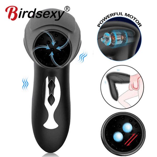 Nxy Sex Vibrators Sucer Vibrator Jouets pour Hommes Penis Trainer Masturbateur Masculin Retarder L'éjaculation Stimuler Le Gland Vibrant Masseur Pussy 1201