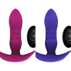 NXY SEXE VIBRATEURS VIBRACTION Télescopique Anal Plug Toys for Men Silicone Butt Dildo Prostate Massageur Male Masturbator Adult fournit 1227