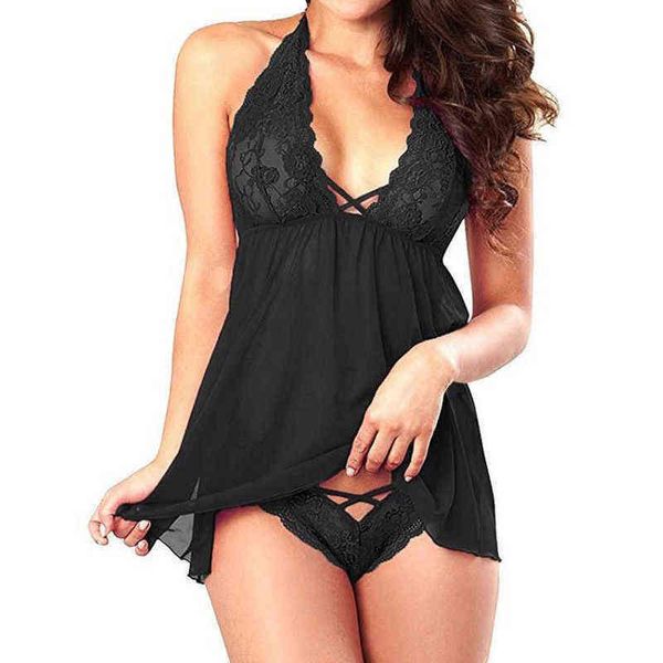 NXY ensemble Sexy pyjama grande taille femmes Plus string costumes passionnés vêtements exotiques ensembles dentelle Lingerie ouverte Lenceria 1126