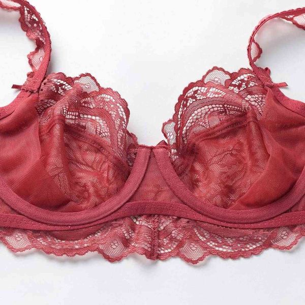 NXY sexy set Nouvelle grande taille B C D E tasse soutien-gorge ensemble Sexy dentelle ultra-mince femmes sous-vêtements été soutiens-gorge et culottes transparents 85E 90C 95D Lingerie 1128