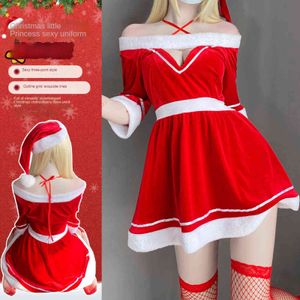 NXY sexy set Femmes Noël Cosplay Costume Sexy Lingeries Hiver Robe Rouge Creux Ouvert Poitrine Tenues Lady Santa Avec Chapeau Maid Uniforme 1128