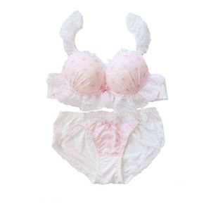 NXY sexy setJapanese Sweet Cute Sexy Push Up Bra Braga Conjunto Encaje Rosa Ropa interior Mujeres Niñas 2021 Kawaii Lencería Tallas grandes Conjuntos de Bralette 1128