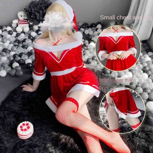 NXY sexy setFemmes Noël Cosplay Costume Sexy Lingeries Hiver Robe Rouge Creux Ouvert Poitrine Tenues Lady Santa Avec Chapeau Maid Uniforme 1127