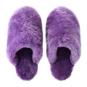 NXY Slippers Winter Warm Wol Schoenen Mannen en Dames Indoor Home Antislip Zachte Bottom Paar Sheepskin Slippers 220125