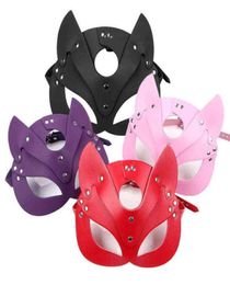 NXY SM Bondage produits pour adultes masque amusant jeu de rôle en cuir de renard Cos 011127047295536