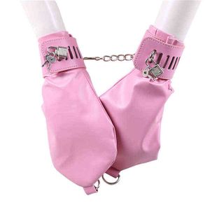NXY SM Bondage Produits de sexe pour adultes Pattes de chien multifonctionnelles roses, menottes, manilles, gants de reliure, appareils pour femmes0218