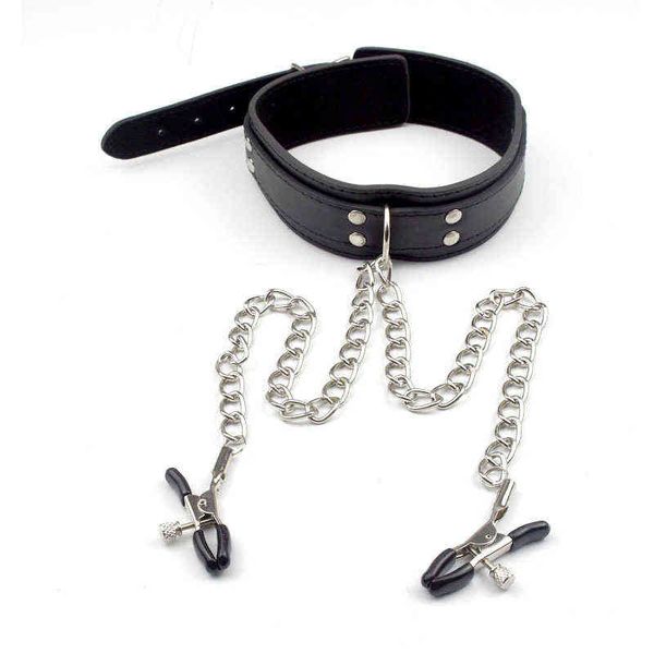 Nxy Sm Bondage Fetish Bracket Clip de cadena Mujer Bdsm Fuerza de cuero para mujeres Juegos sexuales eróticos para parejas adultos 1216