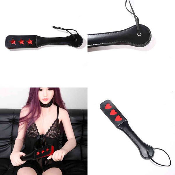 Nxy Sm Bondage Disparar a mano Juguetes sexuales Nalgadas Esclava Perra Spank Paddle Beat Accesorios sumisos Exótico Bdsm Fetiche Látigo Paletas 220426