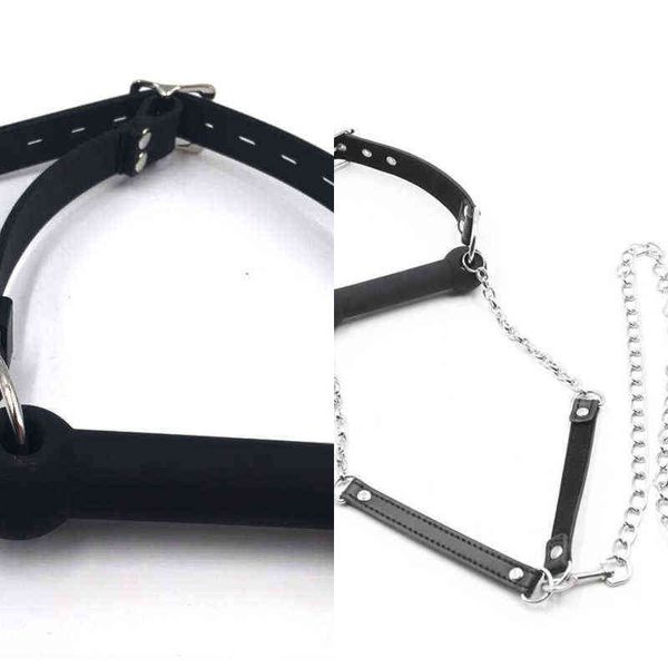 Nxy Sm Bondage cuir bouche Gag Oral ouvert bouchon morsure Flirt produit sexuel jouets Bdsm harnais fétiche érotique esclave pour Couple 1223