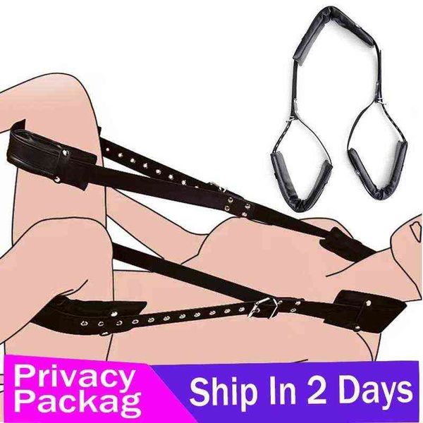 Nxy Sm Bondage Pu Learn Spons Bdsm reposacabezas pierna abierta adulto Sm juego fuerzas cuerdas columpio sexual para mujeres juguetes parejas 1220