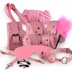 NXY SM Bondage Sex Toys Sm Plush Juego de 10 piezas Clip de leche Tapón bucal Entrenamiento alternativo Herramientas de tortura Marido y esposa Juguetes para adultos 04958268