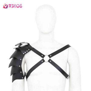 NXY SM Sex Adult Toy Bdsm Bondage Vêtements pour hommes et bretelles unilatérales Robe de gladiateur Samurai Bundled Bra Costumes1220