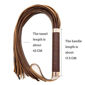 NXY SM Sex Volwassen Speelgoed Bondage Flirten PU Lederen Whip BDSM Spanking Tassel Restraints Speelgoed Voor Koppels Vrouw Games Porno Hit Toy1220