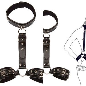 NXY SM Sex Volwassen Speelgoed Erotische Speelgoed Neck Collar Handcuff Zweep voor Koppels Vrouw en Y Game BDSM Bondage Restraint Rope Exotic Accessions1220