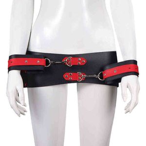 NXY SM Sex Adult Toy Jupe en cuir Bondage Menottes Pantalon de chasteté réglable Bdsm Adultes Jeux Flirt Esclave Jouets pour femme.1220