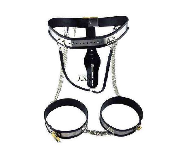 NXY SM sexe adulte jouet métal ceinture de chasteté pour femme pantalon Anti Masturbation outil retenue Bandage livraison directe1220