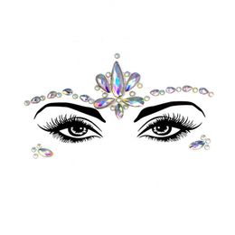 NXY Tijdelijke Tattoo Nieuwe EDM Face Sticker Diamond Halloween Ghost Lichtgevende Crystal Wenkbrauw Sticke 0330