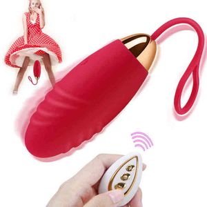 NXY TOY10 Speed ​​Silicone Bullet Oeuf Vibrateurs pour les femmes Télécommande sans fil vibration USB Massage rechargeable Ball Adult Sex Q0508231C