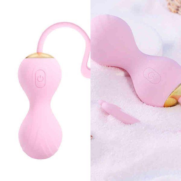 NXY Bolas de vagina Masturbación de próstata Huevo Pompoarismo Bolas Vibrador impermeable Anillo de pene Squirt Cola Consolador para mujeres Vibración Juguetes sexuales femeninos 1211