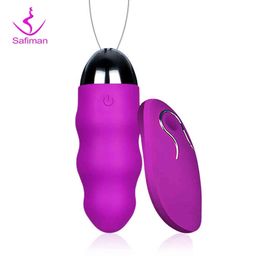 NXY Vibrateurs 10 vitesses Vibrateur Sex Toys pour femme avec télécommande sans fil Étanche Silent Bullet Egg USB Rechargeable adulte 1119