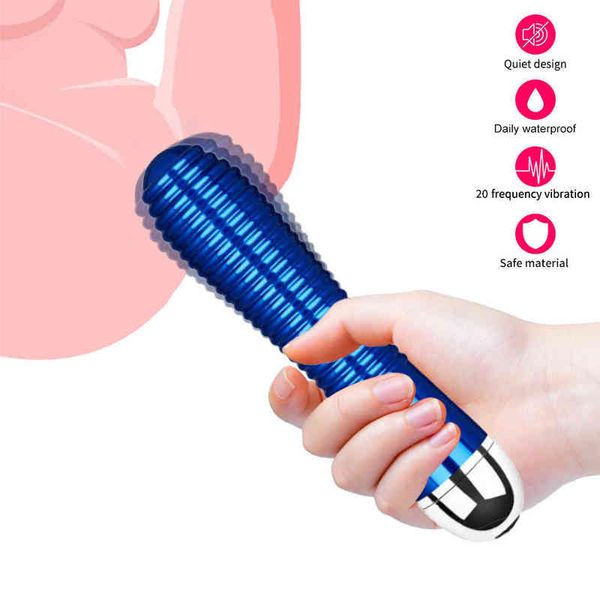 NXY Vibrators 20-Frequency Femelle Métal Gode Masturbateur Vagin G-Spot Stimulateur Produits de Sexe Privés Pour Femme 220427