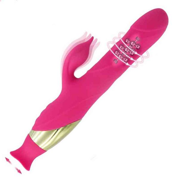 NXY vibrateurs rotation à 360 degrés double tête 10 vibrations léchant gode et vibrateur jouets sexuels pour femme 0105