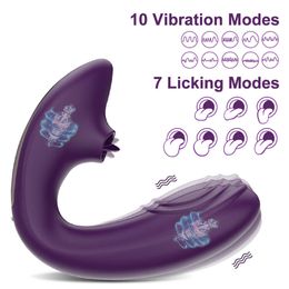 NXY Vibradores Bluetooth g Spot Clit Licking a 17 Modos Oral Sex Tongue Dildo App Controlled Adult Toy para mujeres 230508