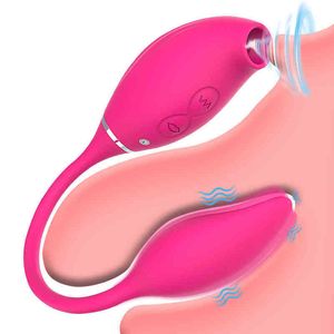 NXY Vibrators Clitoral zuigen vibrator met vibrerend ei 2 in 1 g-spot clitoris stimulator tepels clit sucker voor vrouwelijke volwassenen 181209