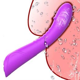 NXY Vibrateurs Gode10 Mode Vibrateur À Tête Unique Jouets Sexuels Féminins Nouveau Silicone Fort Choc Av Bâton Masturbation Instruments Massage Doux 230809