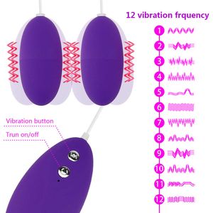 Nxy Vibrators Double Eggs Vibrator 12 Fréquence Stimulation Vagin Clitoris G Spot Masturbateur Convient Aux Femmes Adultes Sex Toys Amant Jeux 230627