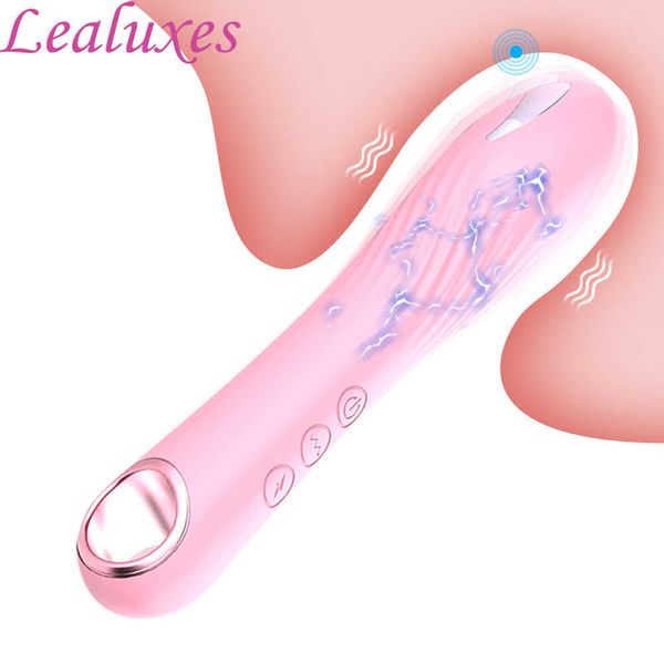 Nxy Vibromasseur Choc Électrique Gode Vibrateur Sex Toy pour Femmes Stimulateur Clitoridien Masseur Vaginal Plug Anal Masturbateur Féminin Jouets Adultes 230310