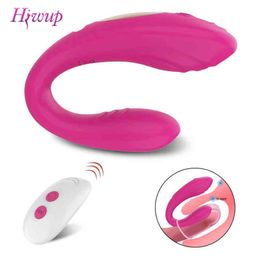 NXY Vibrateurs Erotische Draadloze We Delen Vibe Afstandsbediening u Vorm Gode Vibrateur G Spot Clitoris Stimulateur Koppels Adulte S7411881