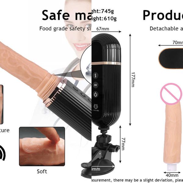 Nxy Vibrators g Spot Thrusting Sex Machine Consolador telescópico Vibrador Automático Up Down Masajeador Juguete vaginal retráctil Masturbación femenina 230310