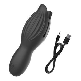 Nxy vibrators mannelijke masturbator vibrator seksspeeltjes voor mannen glans stimuleren massager penis vertraging trainer elektronische orale climax 10 modi 1119