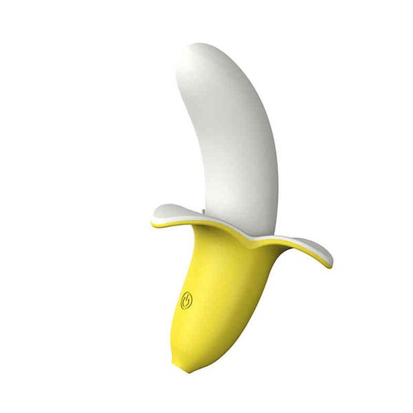 Vibradores NXY, nuevos juguetes sexuales, vibrador de punto G de plátano amarillo realista, masajeador de clítoris para mujer, consolador médico de silicona 0107