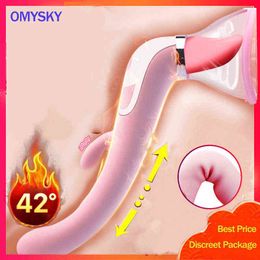 NXY Vibrateurs OMYSKY Sucer Vibrateur Fellation Langue Vibrant Mamelon Sucker Adulte Oral Léchage Clitoris Vagin Stimulateur Sex Toys pour Femmes 1119