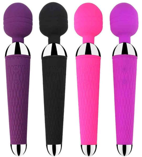 Vibradores NXY poderosos clítoris USB recarga mágico varita mágica avibrador masajeador de vibradores sexuales juguetes sexuales eróticos para mujeres adult produ4142502