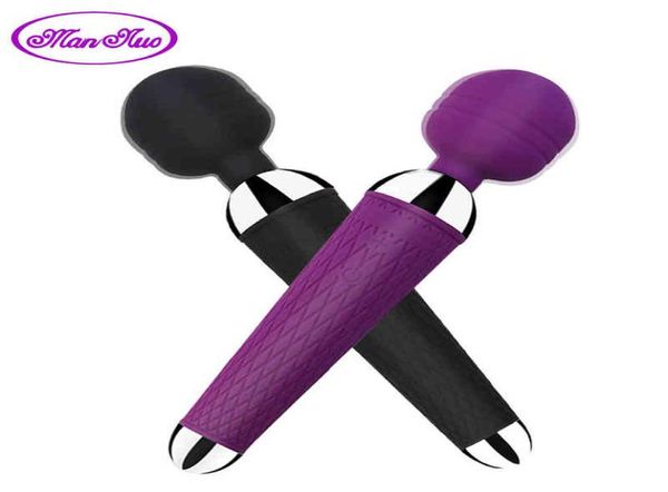 Vibradores NXY poderosos clítoris USB recarga mágica varita mágica avibrator masajeador de vibradores sexuales juguetes sexuales eróticos para mujeres produ3031658