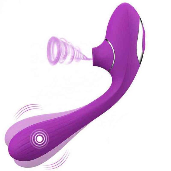NXY vibrateurs puissants double moteurs Gel de silice flexion succion et léchage vibrateur vin rouge aspiration clitoridienne pour les femmes 0104