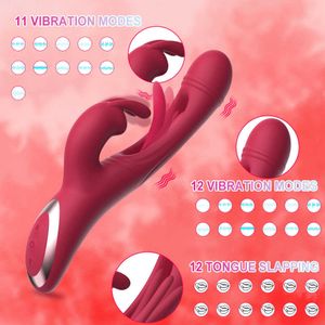 NXY Vibrators Rabbit Patting Vibrator For Women Vagina Clitoris Stimulator Massager Dildo G Spot Vibrating Sex Toy Female Masturbator Adult 230809