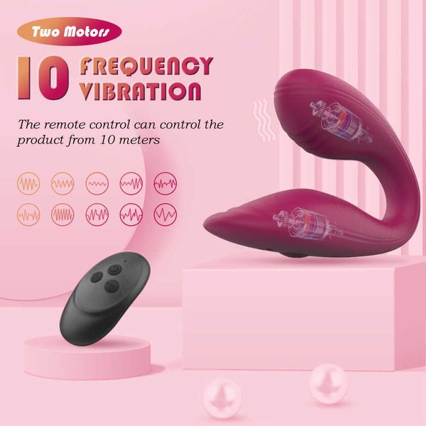 NXY Vibrateurs Vibromasseur à distance pour Clitoris Femme G Spot Anal Vagin Massage Vibrant Culotte Femme Gode Sex Toys U Forme Outil de Masturbation 230809