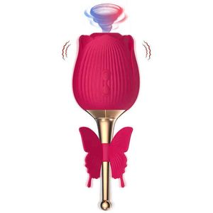 NXY Vibromasseur Rose Vibromasseur Papillon pour Femme Femme Vibrant Fleur Sex Toy 0104