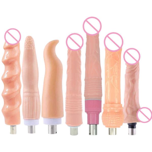 NXY Vibromasseurs Rough Beast Super Big Flesh Dildo pour 3XLR SEX Machine 3Prong Accessoires Love machine Hommes et Femmes Masturbateur Sucker Toys