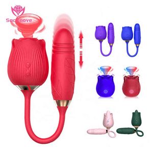 NXY Vibrateurs Sacknove Gode Fleur Aspiration Étendue Télescopique Pulse Vibration Queue Adult Sex Toys Massage Sucer Rose Vibrateur pour Femmes 0411