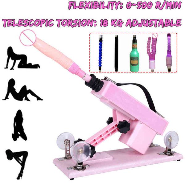 Nxy vibrateurs Sex Machine automatique avec accessoires de gode Masturbation féminine pistolet de pompage produit jouet pour hommes femmes vibrateur 1220